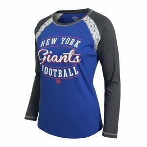 New NFL New York Giants Women Fantasy Raglan Shirt L